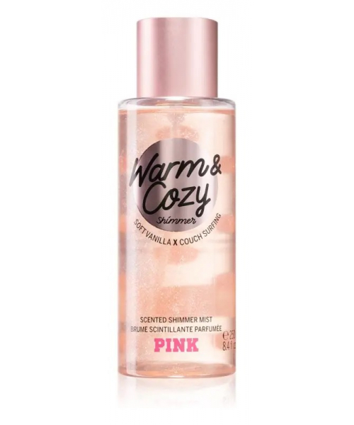 Парфюмерный Спрей для тела Victoria's Secret PINK Warm & Cozy Shimmer 250мл Виктория Сикрет Пинк Варм Козу / Виктория Сикрет Розовый Тёплый и Уютный