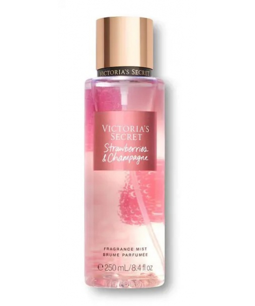 Парфюмерный Спрей для тела Victoria's Secret Strawberries & Champagne 250мл Виктория Сикрет Стравберрис Шампань / Виктория Сикрет Клубника с Шампанским